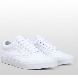 Vans White Canvas Old Skool Women’s 8.5